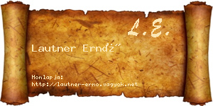 Lautner Ernő névjegykártya