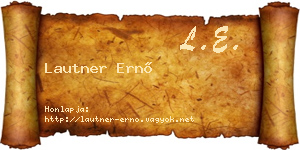 Lautner Ernő névjegykártya